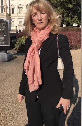 <p>Lisa Beaudoin, a few feet from the Capitol </p>