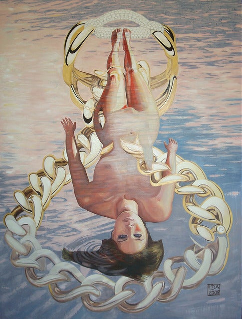 “Non Material II” (Oil on canvas, 47.2”h x 63”w)