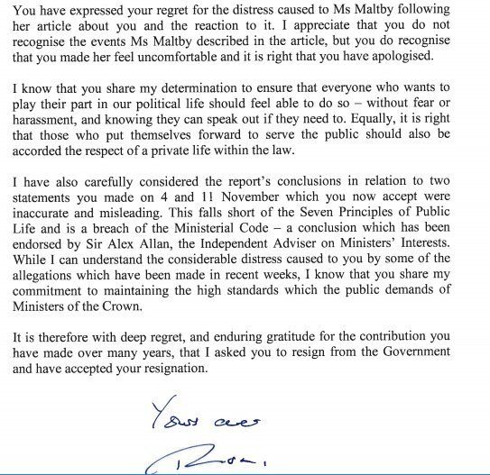 May's letter to Green.