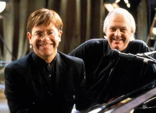 (L to R) Sir Elton John and Sir Tim Rice