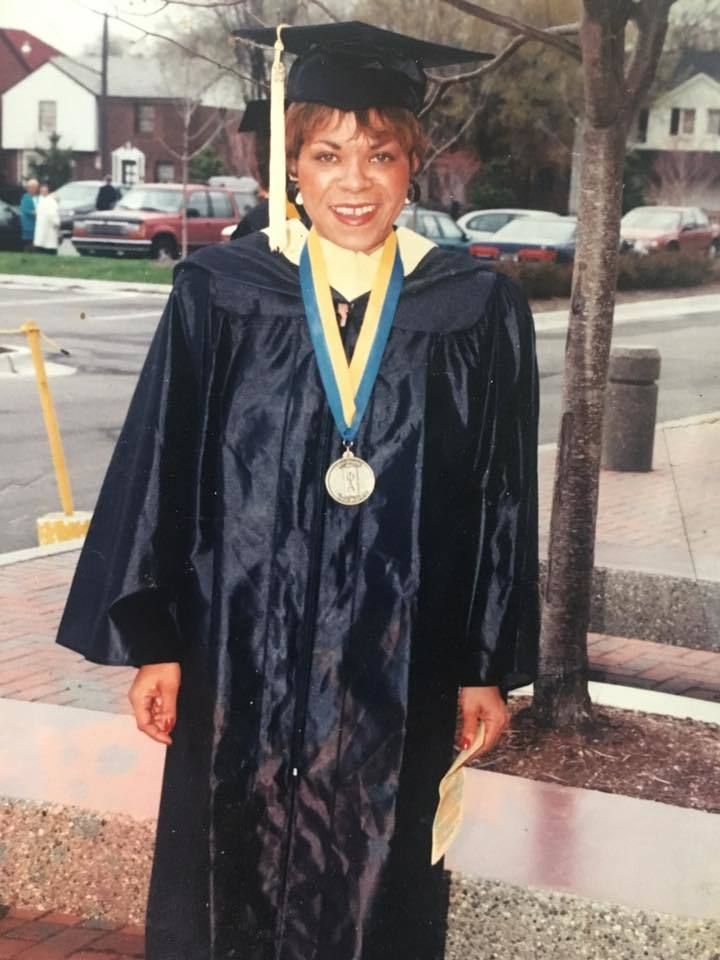 Brittni L. Brown’s mother, Warrenetta Price-Robinson graduating from Madonna University