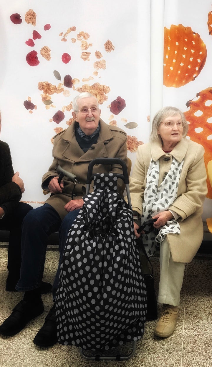 Clive and Margaret in their local Sainsbury's, a supportive partner of Standing Up 4 Sitting Down