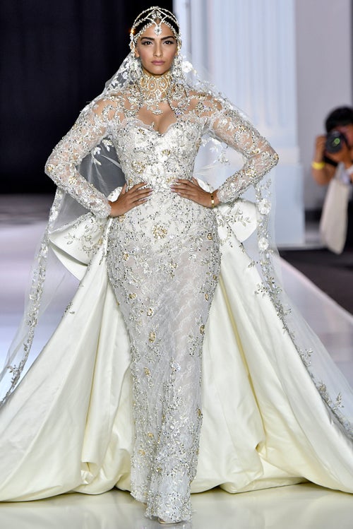 ralph and russo meghan engagement dress & Russo: Gorgeous Wedding Dresses By The British Brand Behind Markle's Photo Xscape Off-the-Shoulder Long Glitter Color:CHAMPAGNE/NUDE category: Womens/Sale/Clothing Veil