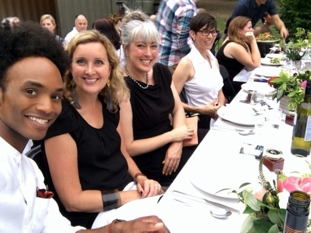 Pictured here with Serenbe’s Director of Marketing, Monica Olsen and other Art Over Dinner guest.
