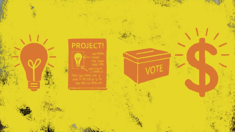 A still from a film explaining participatory budgeting