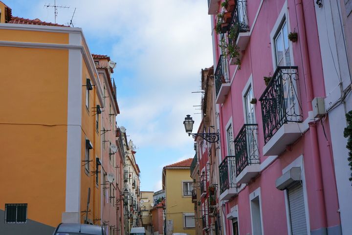 Vibrant buildings in Lisbon