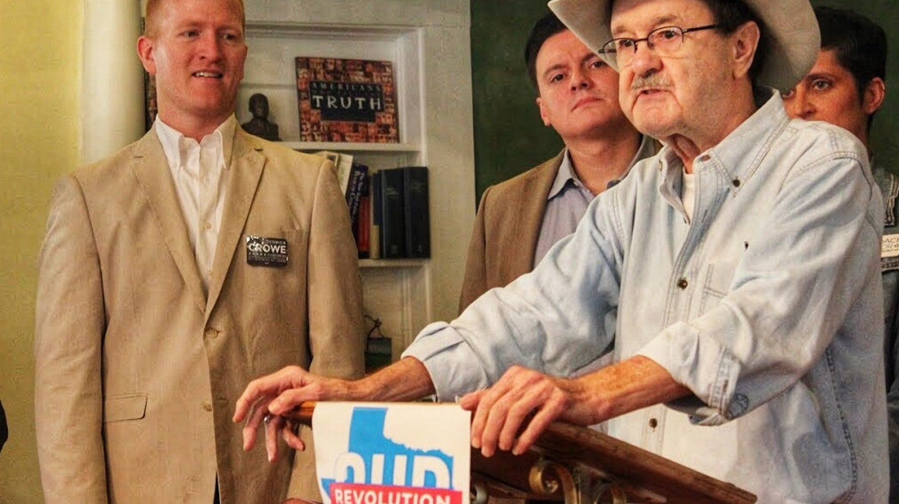 Jim Hightower announces Our Revolution Texas' support for Derrick Crowe