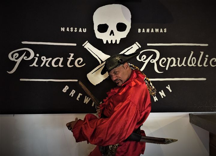 Pirate guide on the Pirate Republic Brewing Company pirate and beer tour