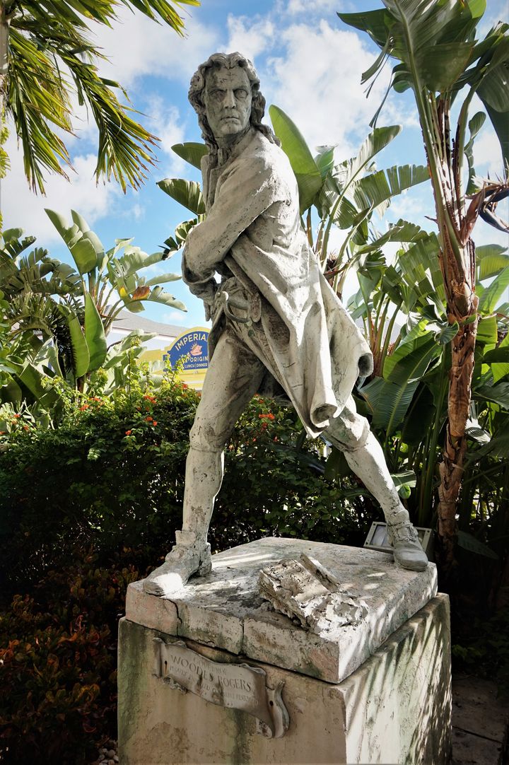 The statue of pirate hunter Woodes Rodgers