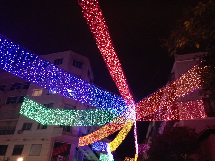Christmas lights on Calle de Fuencarral