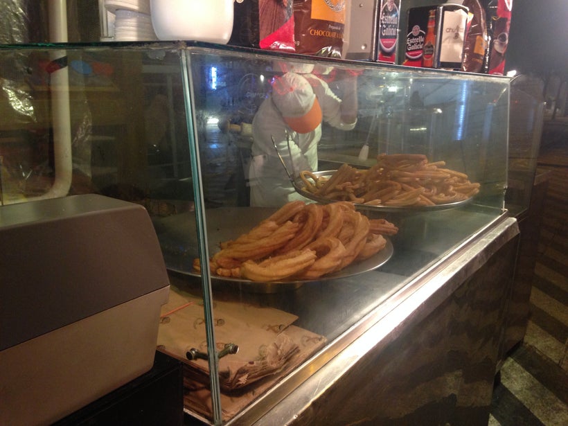 Churros stand near the Pista de Hielo