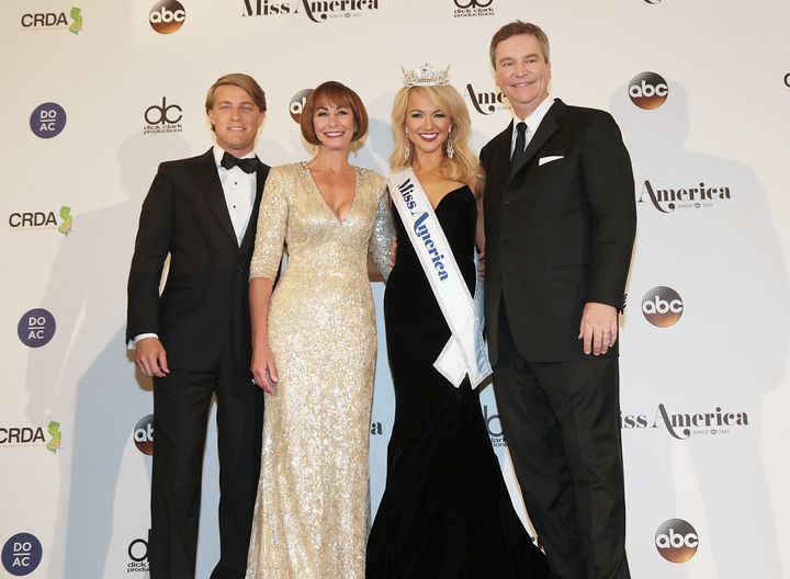 Josh Randle, Lynn Weidner, Savvy Shields and Sam Haskell appear during the 2017 Miss America Competition.