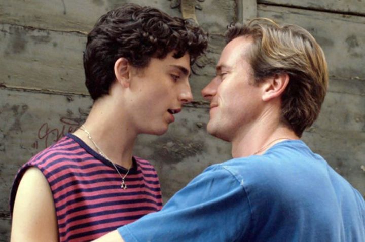 Timothée Chalamet and Armie Hammer share an intimate moment in Crema, Italy.