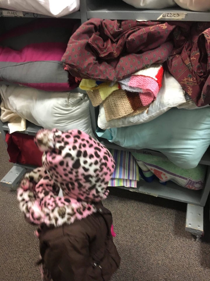 <p>Little Girl In Shelter</p>