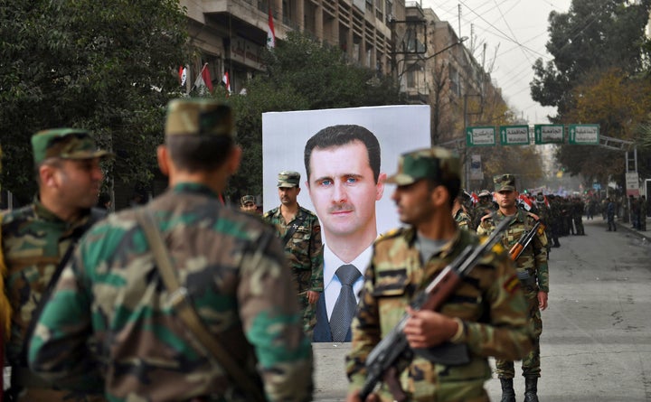 Syrian soldiers in Aleppo.