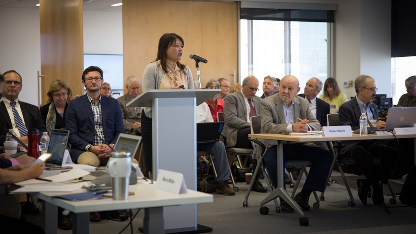 Our new President: Dr. Maria Millan, in the moment she first takes office.