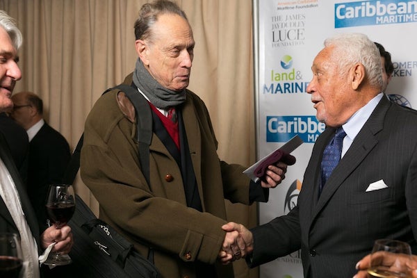<p><em>Dr. Stephen Metzger (L) and Hon. Mike Henry (R). Photo: Ash Patino.</em></p>