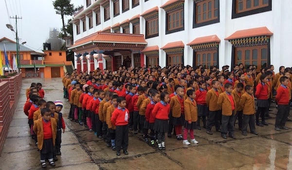 Dr. Kazuko provided iPads and uniforms for the children of Manjushree Orphanage. Image: Manjushree Orphanage.