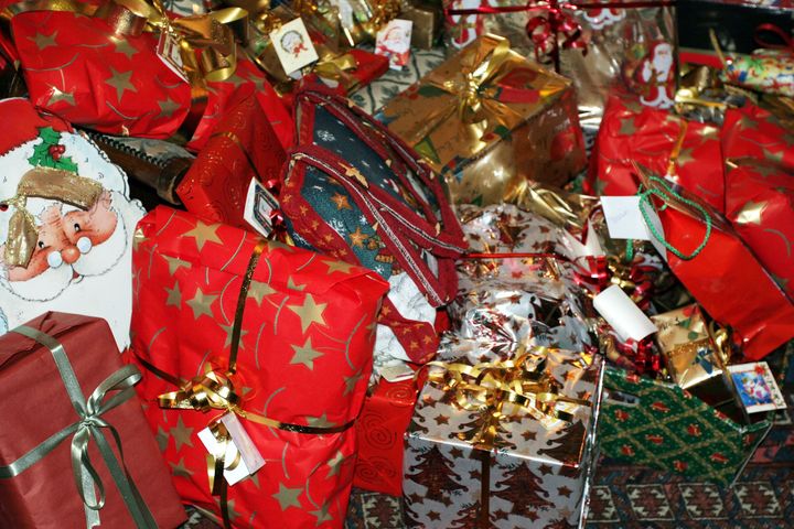 The gifts were taken from the house and the wrapping paper was discarded in the street (file picture) 