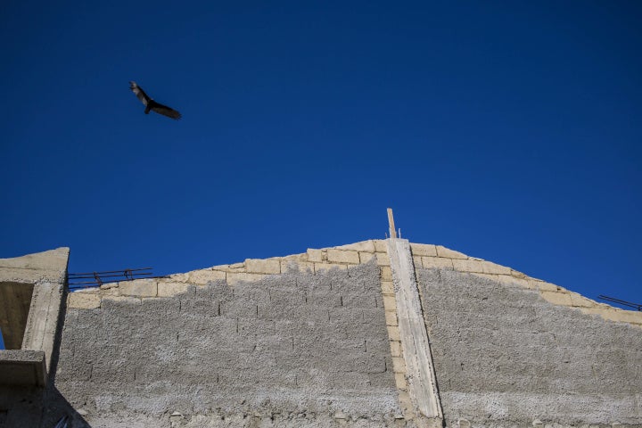 The steeple for the new Catholic church in Sandino, Cuba, is in the process of being built. When completed, it will be the first Catholic church in Cuba since Fidel Castro took over in 1959. 