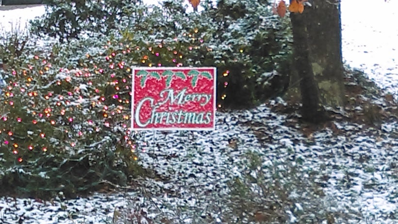 Photo from a rare Southern snowfall.