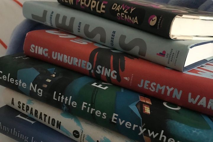 Books my good friend sent me after surgery. (Sing, Unburied, Sing was AMAZING.)