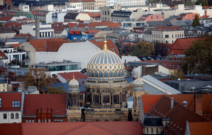 The cupola of Berlin's new synagogue at Oranienburger Street. 