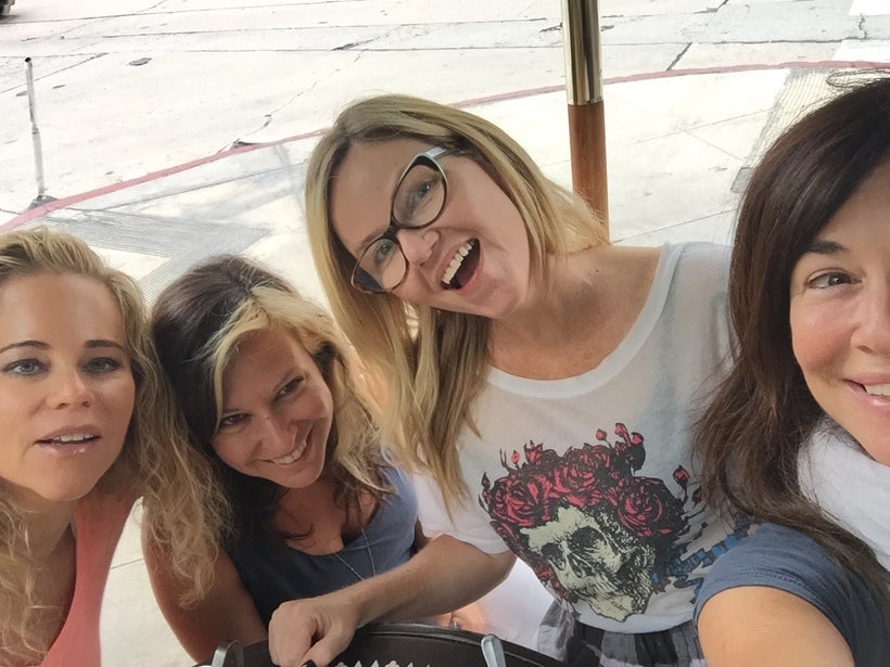 Dina La Polt, Michelle Lewis, Kay Hanley and yours truly. Urth Cafe 7/2015