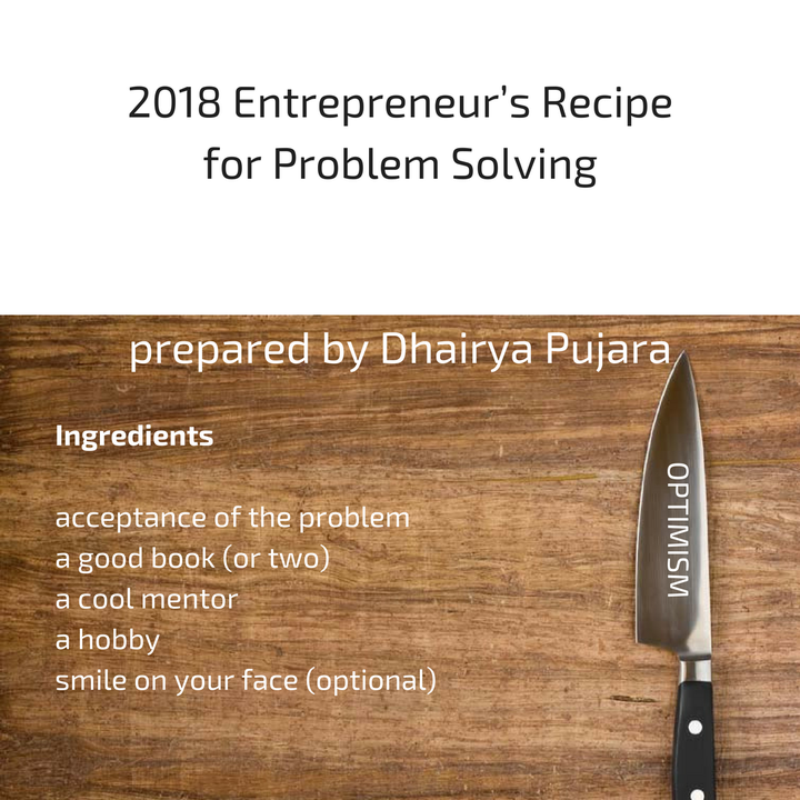 2018 Entrepreneurs recipe for Problem Solving