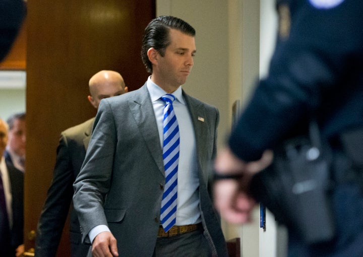 Donald Trump Jr. is interviewed by the Senate Intelligence Committee as part of the committee's ongoing investigation into Ru