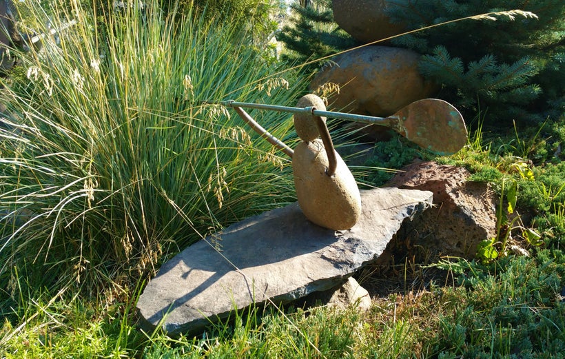 <em>Gifford’s popular stone kayaker won’t sink</em>