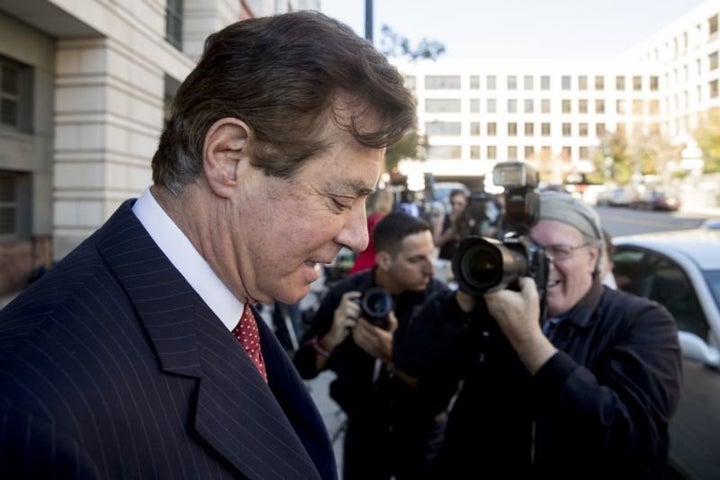 Paul Manafort, President Trump’s former campaign chairman, leaves Federal District Court in Washington on Nov. 2, 2017.