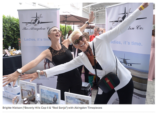 With actress Brigitte Nielsen