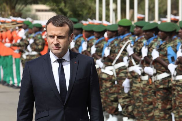 Macron in Niamey, Niger.