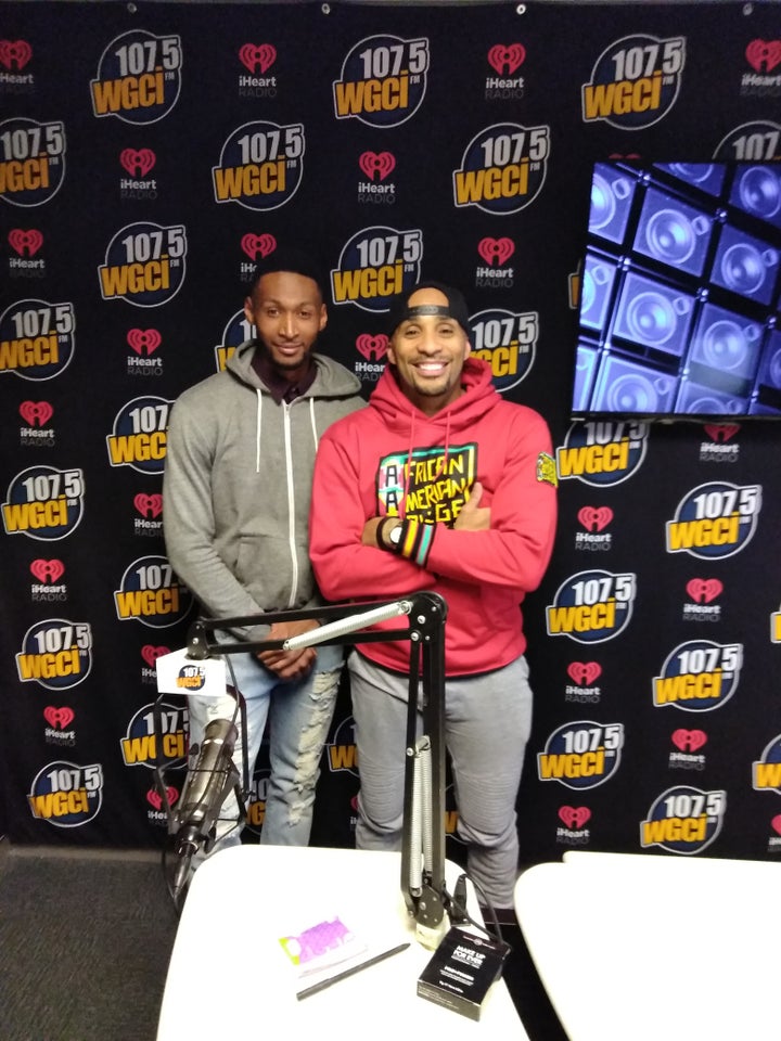 <p>Kevin Williams with client Tone Kapone of iHeart Media</p>
