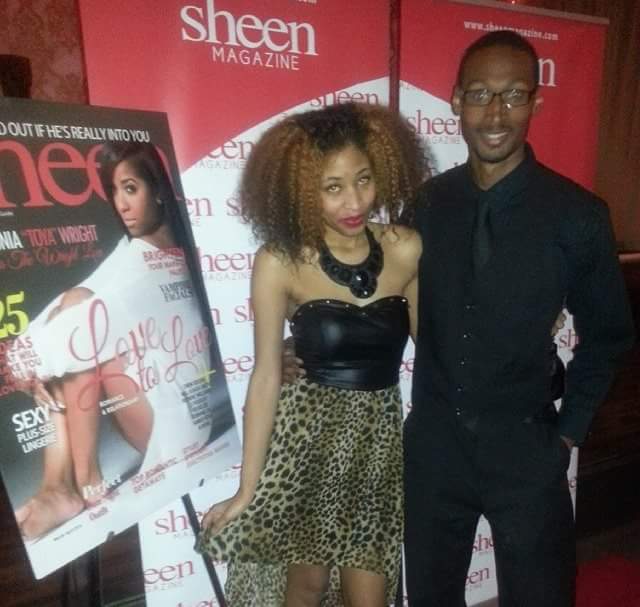 <p>Kevin Williams with Celebrity Blogger Kiwi at Sheen’s Magazine Launch event </p>