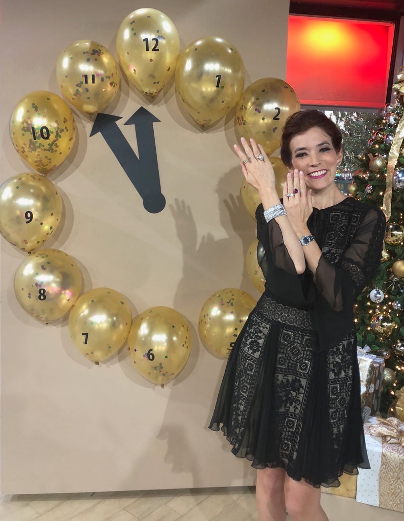 Dress by Tadashi Shoji.