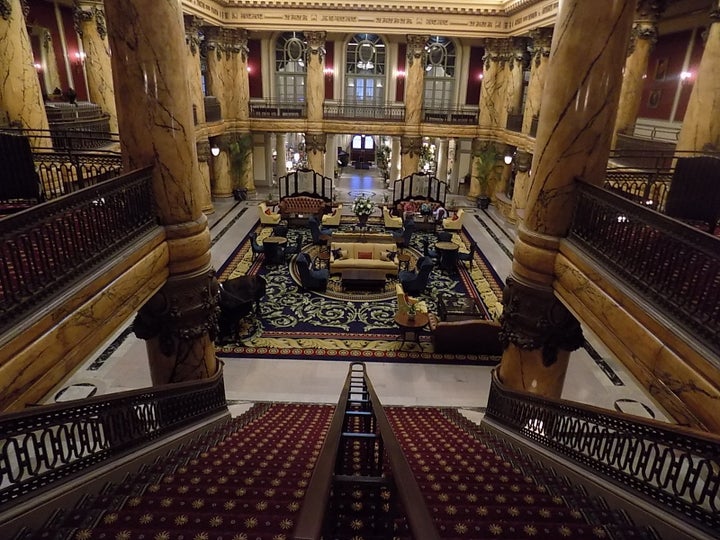 <p>The Jefferson Hotel lobby</p>
