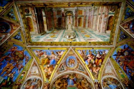 <p>Vatican Museums ceiling</p>