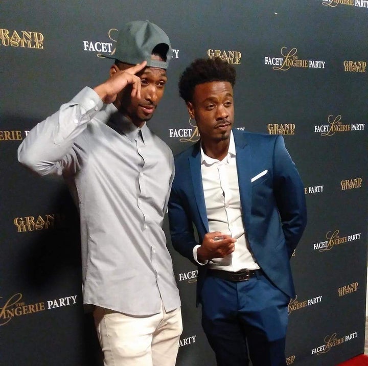 <p>Kevin Williams with client Juhahn Jones at T.I.’s Private BET Weekend Event</p>