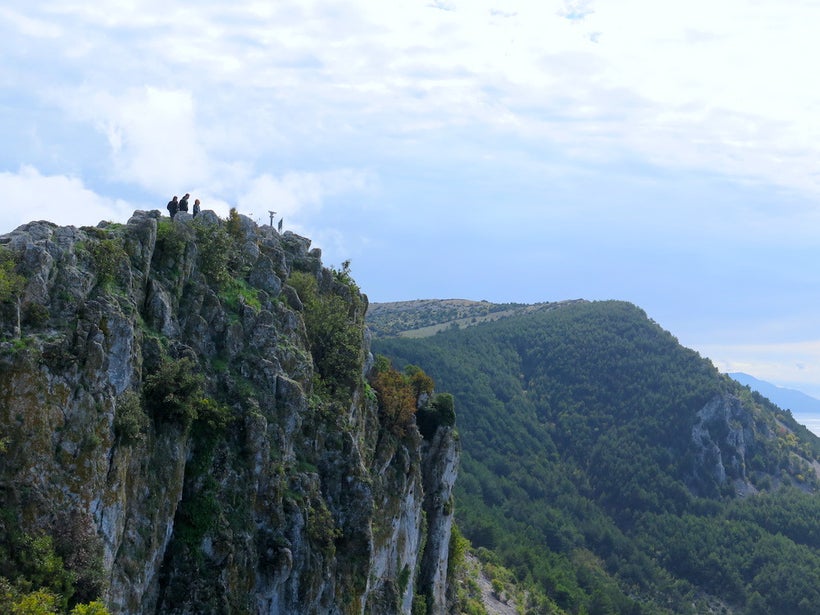 View from the cliffside medieval village of Lubenice, situated more than 1,200 feet above the Adriatic