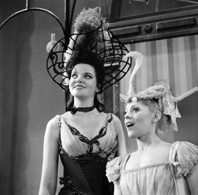 Eileen Brennan as Irene Molloy and Sondra Lee as Minnie Fay in the original Broadway production of Hello, Dolly! 