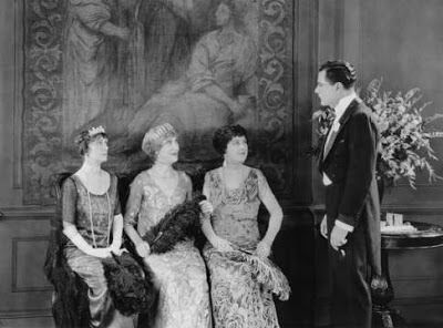 The three gossiping duchesses in a scene from the 1925 silent film adaptation of Oscar Wilde's play, Lady Windermere's Fan 