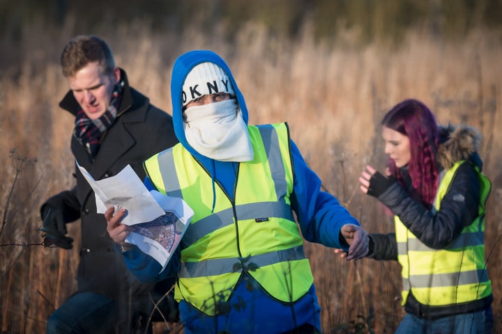 Volunteers searching for the missing student in Gorleston-on-Sea, Great Yarmouth 