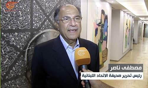 <p><em>Al Itihad's publisher/editor-in-chief Moustafa Nasser on </em>“<em>Al Mayadeen</em>”<em> TV</em></p>