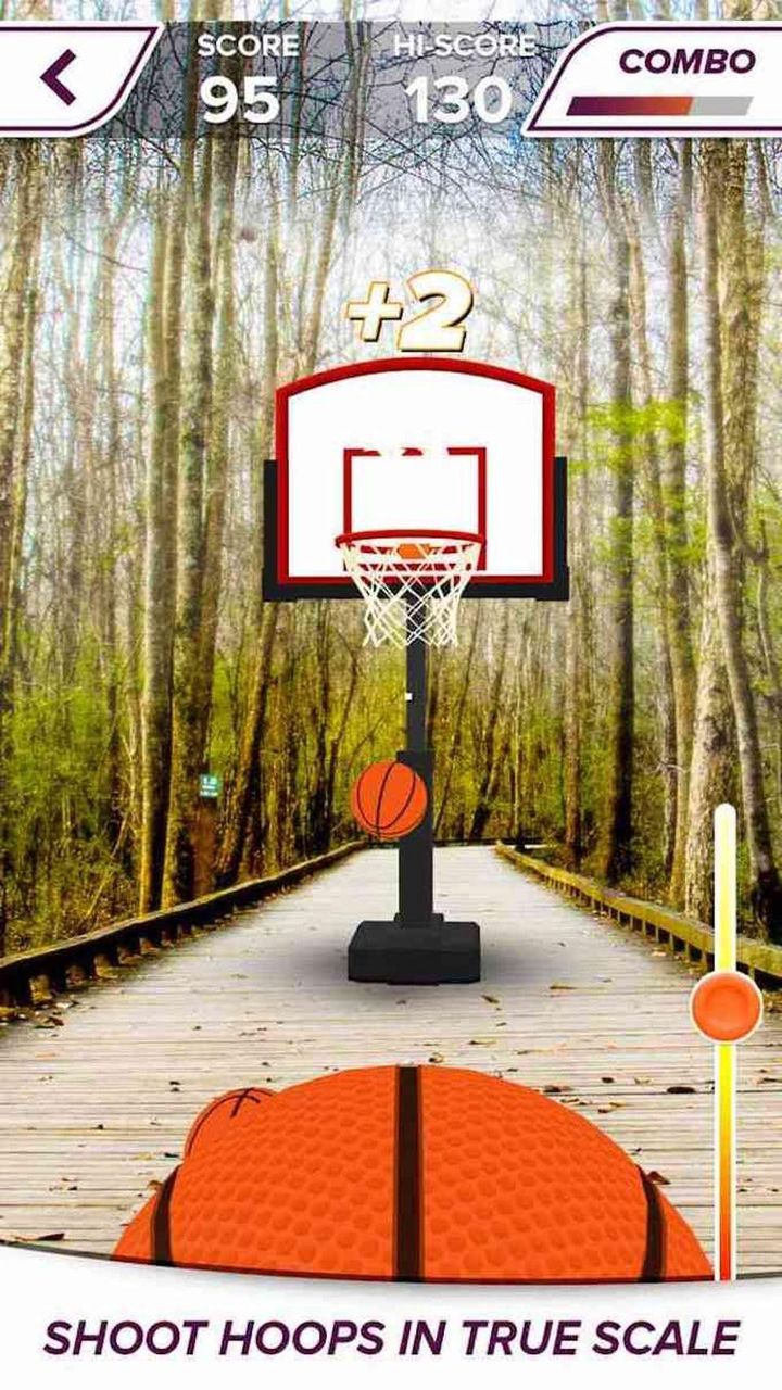 AR Sports Basketball enabled by AR Kit, which anchors it in space. This is some of the more amusing free diversions in the app store.