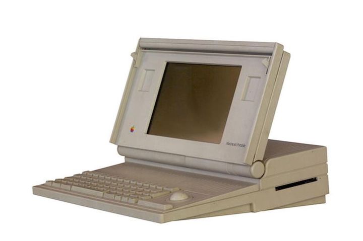 This 1989 vintage Mac portable weighed in at a hefty 16 lbs. 