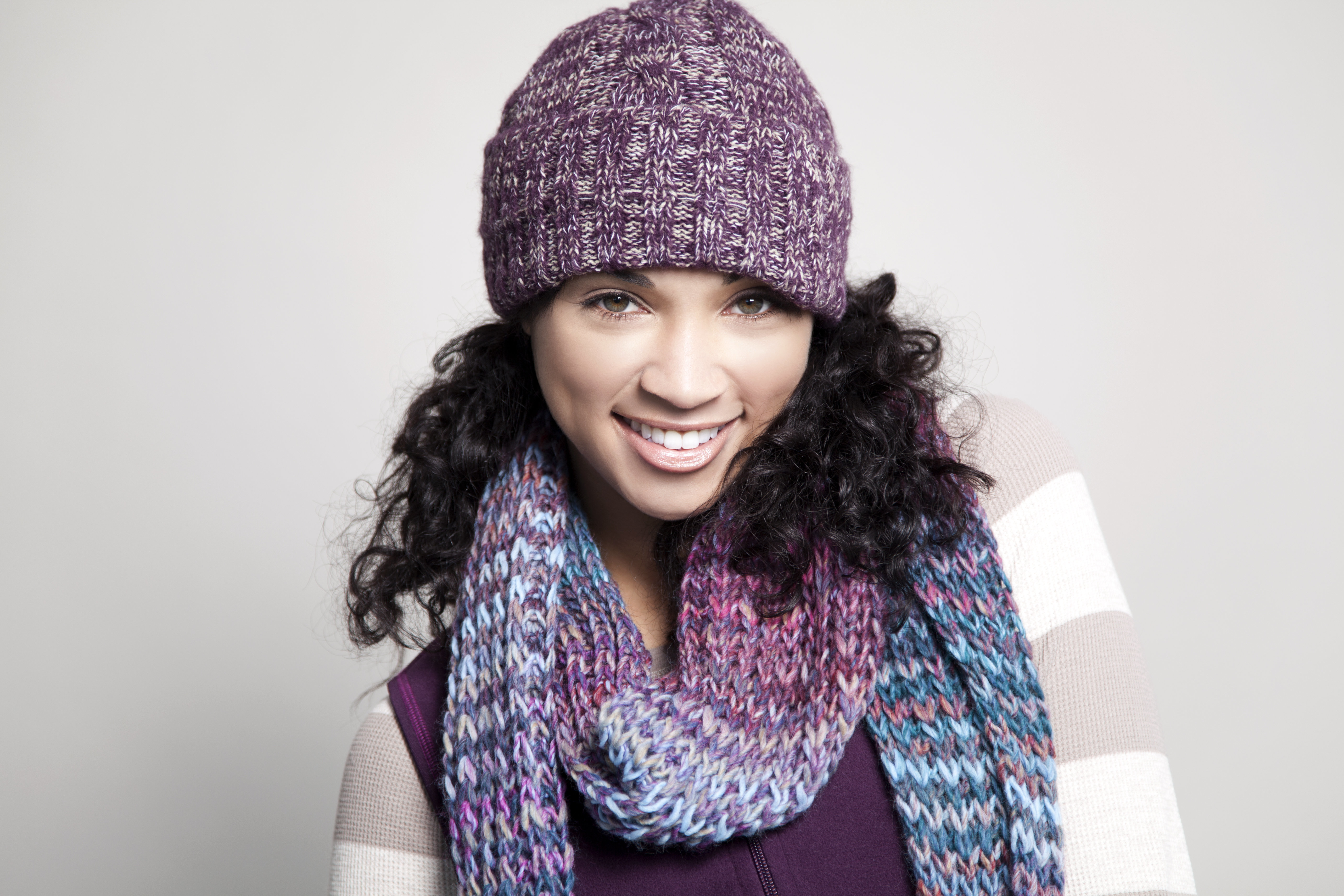 knit hats for curly hair