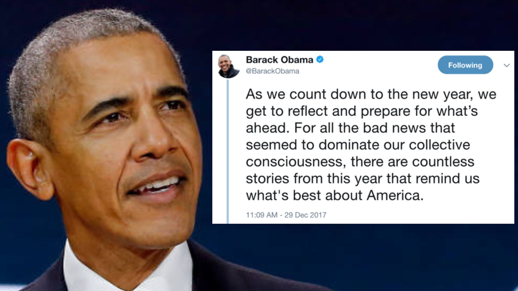 Barack Obama Tweets Uplifting Local Stories To Remind Us What Went ...