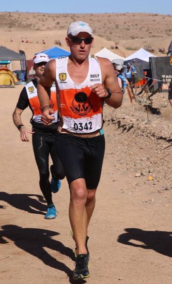 One hour down, 23 to go. Mark James, 50, competing in the 24-hour World’s Toughest Mudder in Henderson, Nevada, on November 11, 2017